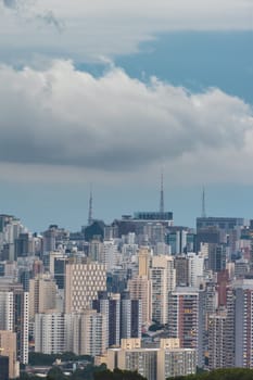 Skyline of the Center of São Paulo, Brazil at night.