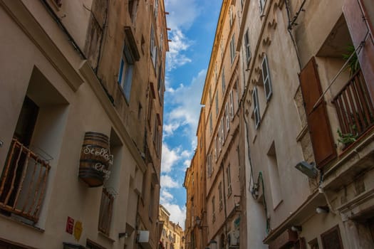 Bonifacio town, medieval citadel in Corsica Island, France