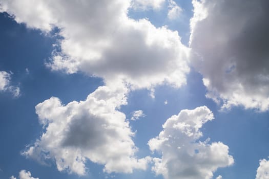 Incredibly beautiful clouds against a sunny blue sky. - Image