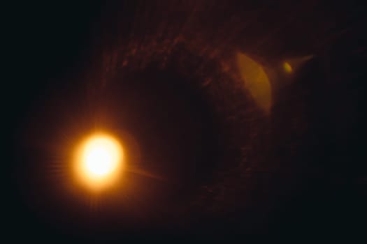 Abstract Natural Sun flare on the black.