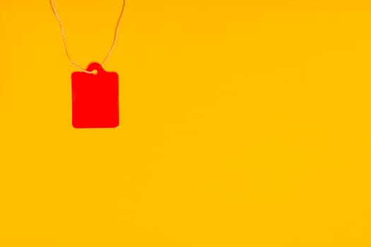 Sale labels. Price tags. Special offer and promotion. Store discount. Shopping time. Gift labels, isolated on yellow background.