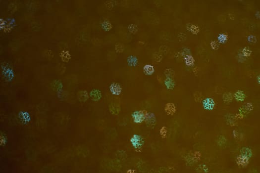 Christmas background. Festive abstract background with bokeh defocused lights and stars.