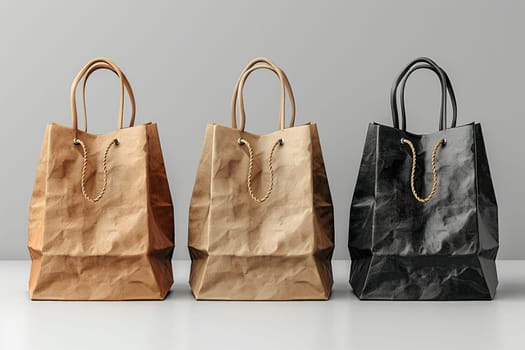 Empty Shopping Bag Mockup, various angles for retail and branding projects.