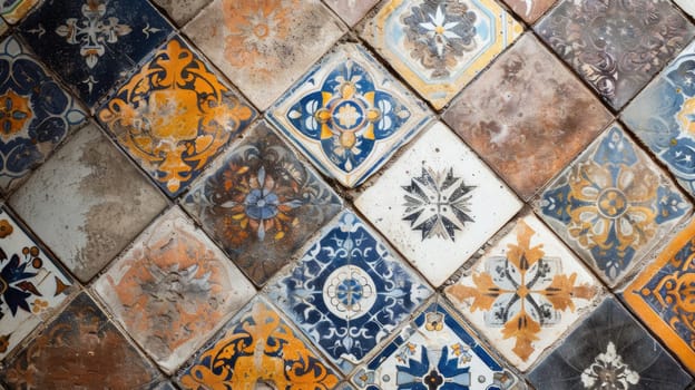 High quality and gorgeous design ceramic tiles texture. Provence style tiles AI