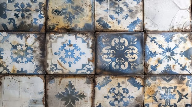 High quality and gorgeous design ceramic tiles texture. Provence style tiles AI