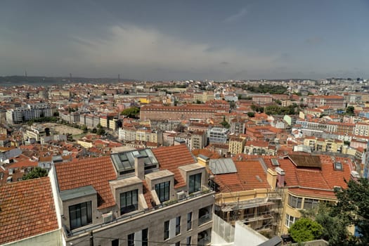 Lisbon aerial view panorama landscape cityscape