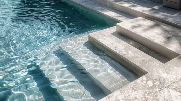 Tiles for facing the pool. Ceramic tiles. Texture for facing the walls of the pool AI