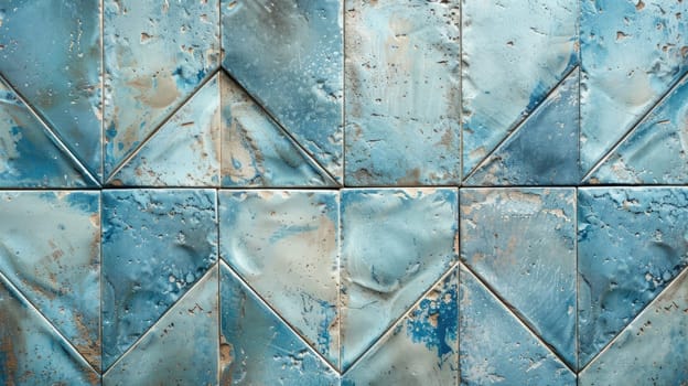 From above Texture of old ceramic tiles AI