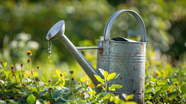 Watering can and seeds for the gardener AI