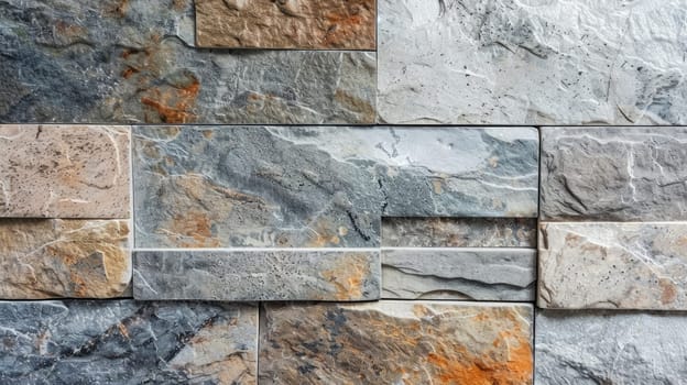 Natural stone tiles for the interior of rooms or terraces AI