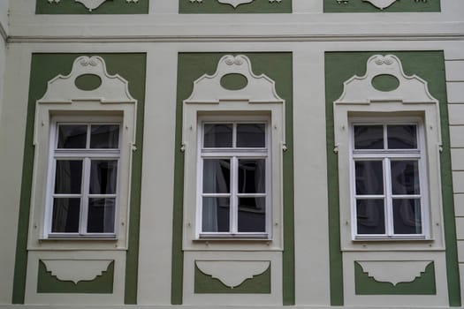 Buildings in the Old Town of Regensburg - Bavaria. UNESCO world heritage site in Germany detail