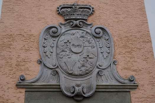 Buildings in the Old Town of Regensburg - Bavaria. UNESCO world heritage site in Germany detail