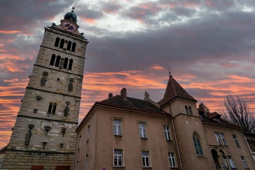 Buildings in the Old Town of Regensburg - Bavaria. UNESCO world heritage site in Germany detail