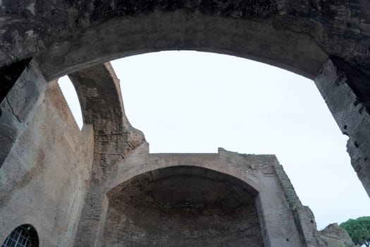 Bath of Diocletian in Rome view