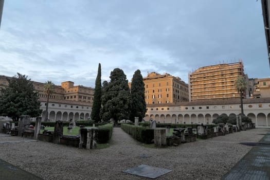 Bath of Diocletian in Rome view