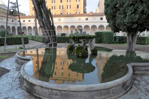 Bath of Diocletian in Rome view