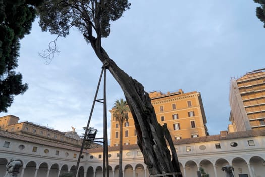 Bath of Diocletian in Rome view