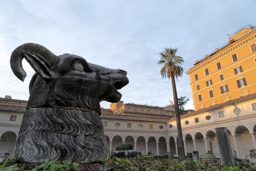 Bath of Diocletian in Rome view