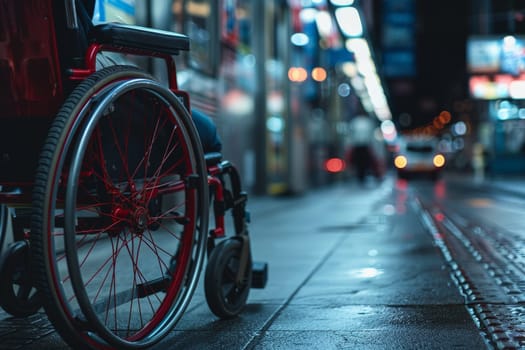 person in a wheelchair in a downtown area, The Difficulties of Real Life Wheelchairs.