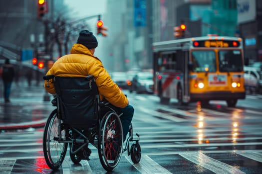 person in a wheelchair in a downtown area, The Difficulties of Real Life Wheelchairs.