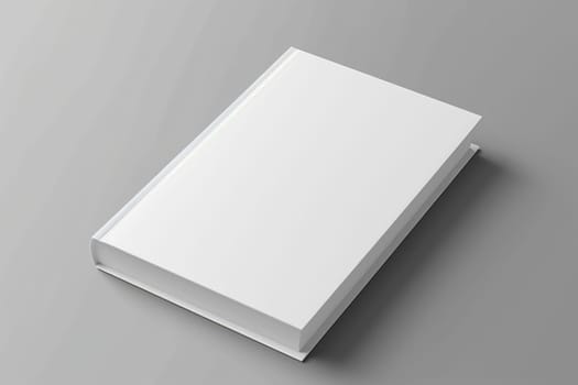 blank white book cover for mockup. isolated background . Generative AI.