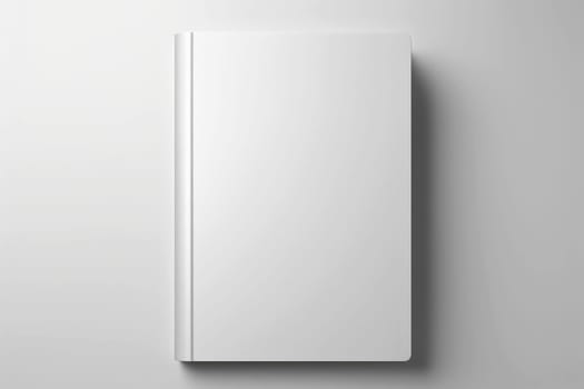 blank white book cover for mockup. isolated background . Generative AI.