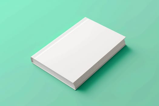 blank white book cover for mockup. isolated background . Generative AI.