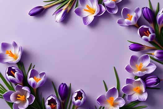beautiful abstract background with bright flowers. AI generated image.