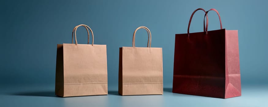 Shopping bag on backdrop with studio lighting, shopping advertisement and product placement
