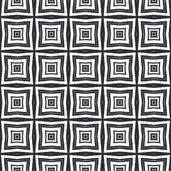 Exotic seamless pattern. Black symmetrical kaleidoscope background. Summer swimwear exotic seamless design. Textile ready majestic print, swimwear fabric, wallpaper, wrapping.