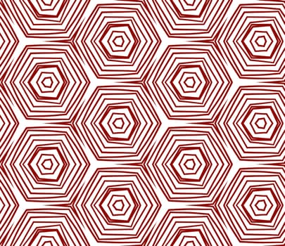 Mosaic seamless pattern. Maroon symmetrical kaleidoscope background. Retro mosaic seamless design. Textile ready classic print, swimwear fabric, wallpaper, wrapping.