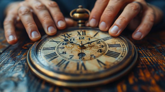 Fingers setting a traditional alarm clock, showcasing the importance of time and routine.