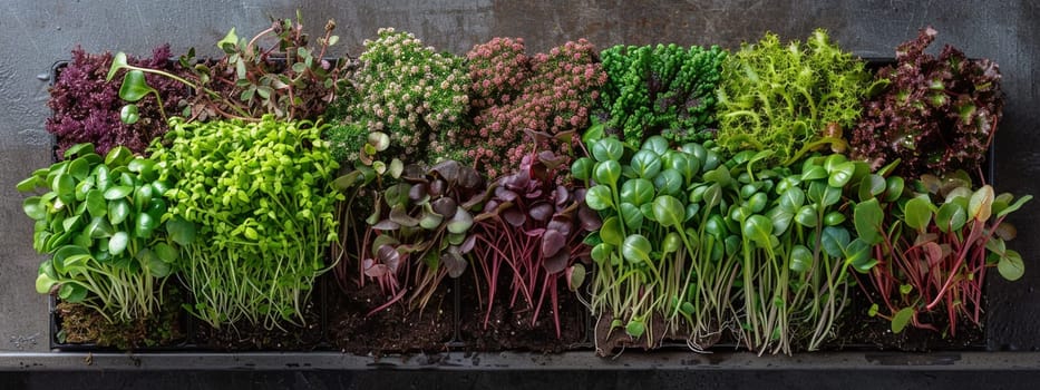 Fresh microgreens on a plate, healthy eating concept, nature, Generative AI,