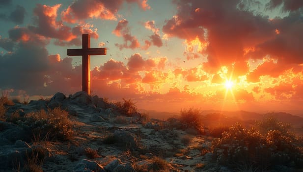 The Crucifixion of Jesus Christ on Calvary Hill