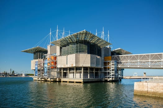 Lisbon, Portugal - July 28, 2023: The Lisbon Oceanarium one of the largest indoor aquariums in Europe, world's largest saltwater oceanarium and approximately 1 million people visit each year