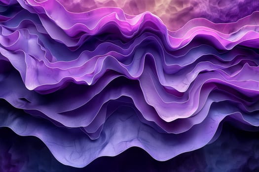 An artistic closeup of a purple blossom against a violet backdrop, creating a mesmerizing wavelike pattern. The electric blue and magenta hues add to the marine biologyinspired artistry