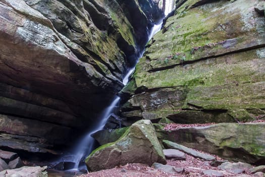 View of Broken Rock Falls, Old Man's Cave, Hocking Hills State Park, Ohio