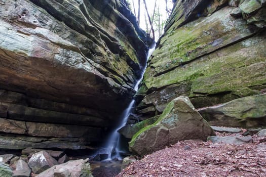 View of Broken Rock Falls, Old Man's Cave, Hocking Hills State Park, Ohio