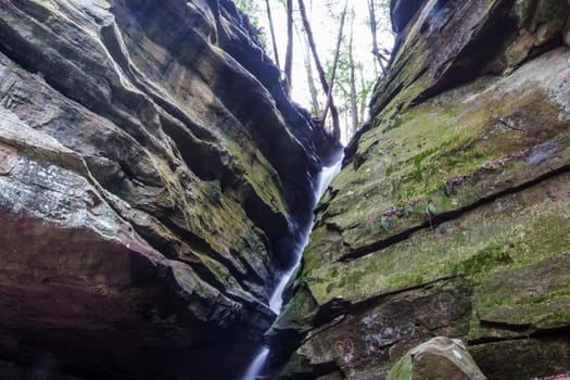 View of Broken Rock Falls, Old Man's Cave, Hocking Hills State Park, Ohio