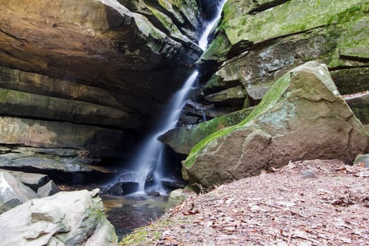 View of Broken Rock Falls, Old Man's Cave, Hocking Hills State Park, Ohio