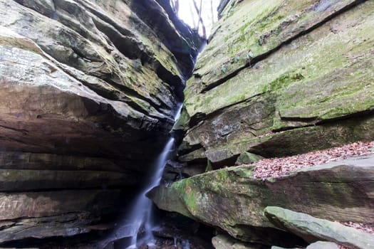 View of Broken Rock Falls, Old Man's Cave, Hocking Hills State Park, Ohio