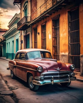 Classic classic American cars of Cuba. Wonderful classic cars of Cuba.