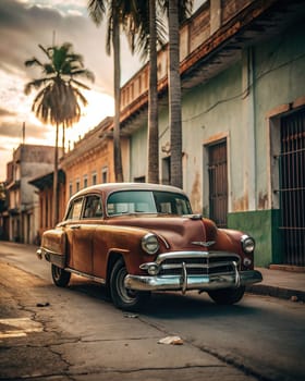 Classic classic American cars of Cuba. Wonderful classic cars of Cuba.