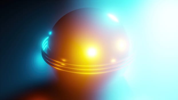 Rainbow light sphere. Computer generated 3d render