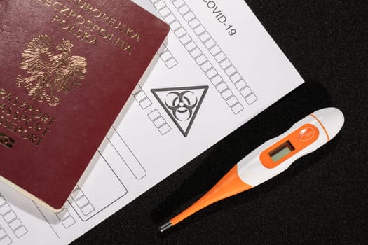 Obligatory control at all border crossing points, including temperature measurement and filling in a personal questionnaire