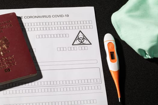 Obligatory control at all border crossing points, including temperature measurement and filling in a personal questionnaire
