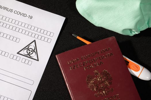 Obligatory control at all border crossing points, including temperature measurement and filling in a personal questionnaire