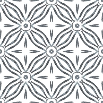 Trendy organic green border. Black and white awesome boho chic summer design. Textile ready amazing print, swimwear fabric, wallpaper, wrapping. Organic tile.