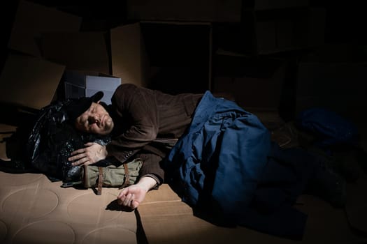 When you become homeless, street cartons become your home.