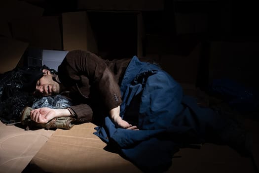 When you become homeless, street cartons become your home.